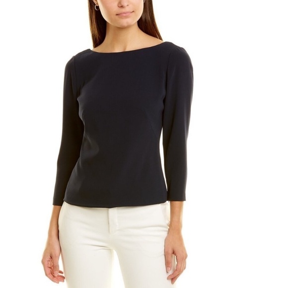 Theia Tops - NWT Theia Boatneck Navy Top